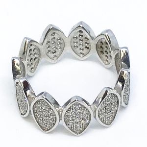 NEW Sterling Silver Leafy Shaped Ring